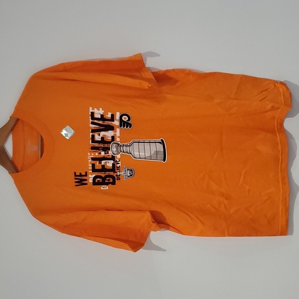 NHL Philadelphia Flyers Stanley Cup Playoffs 2010 Offical orange Tshirt NEW! XL